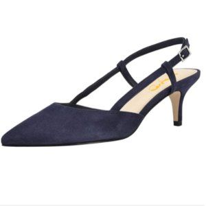 navy strappy sandals mid heel